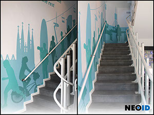 Instalación de lonas y vinilos para cogresos y ferias